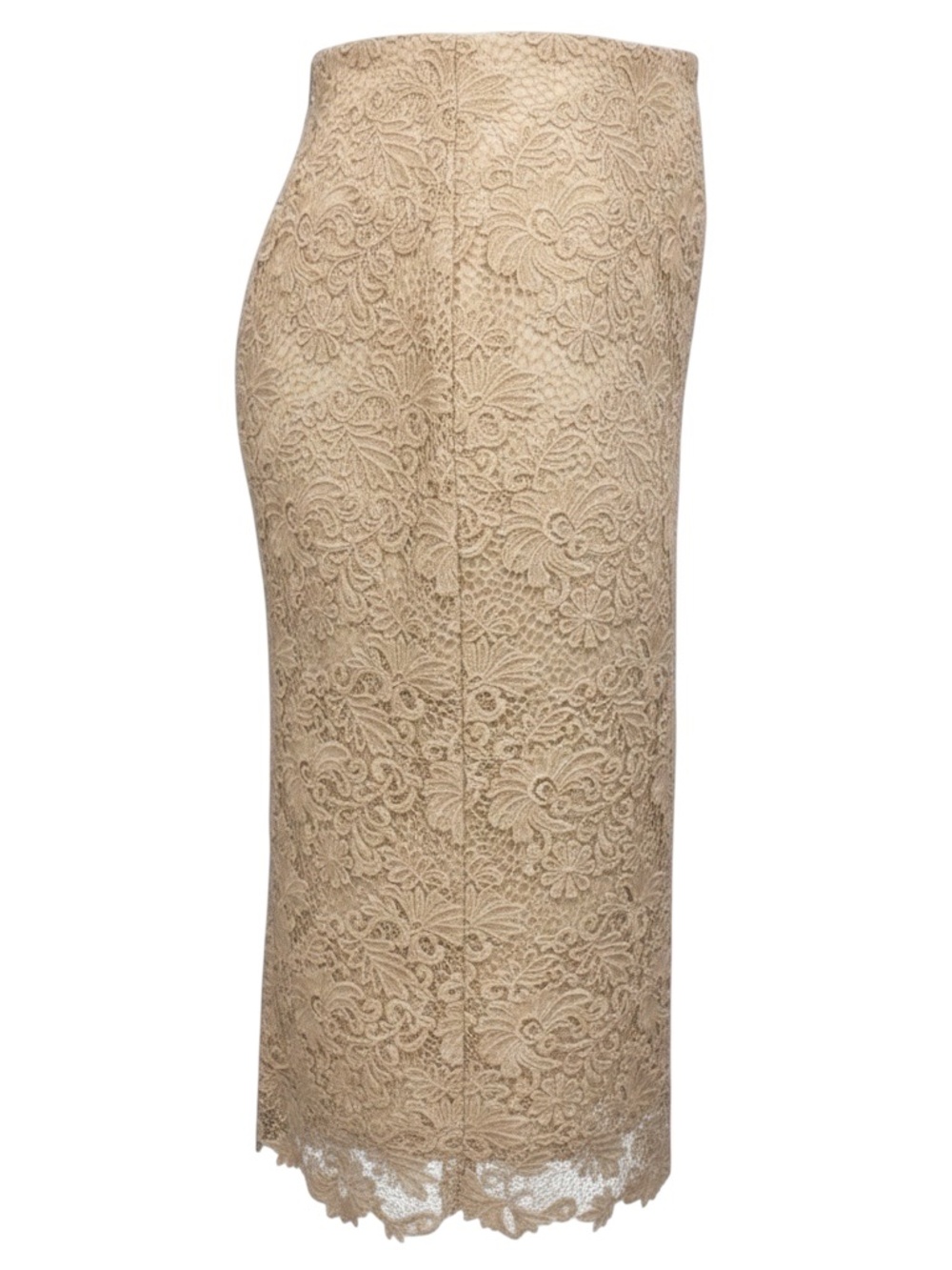 BROCHU WALKER BUFF BEIGE MARA LACE MIDI SKIRT - Picture 2 of 6
